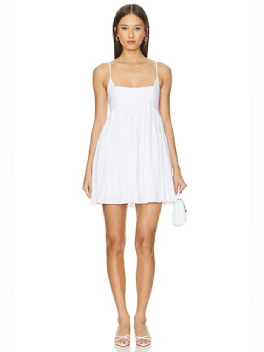 Tularosa White Spaghetti-Strap Mini Dress